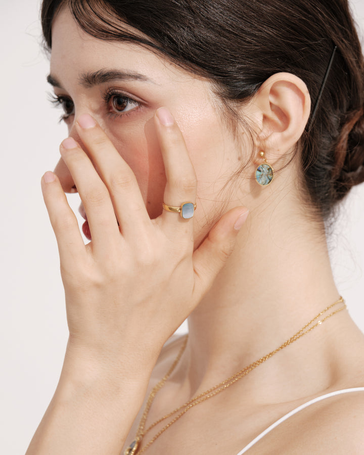 Tidal Stone Stud Earrings