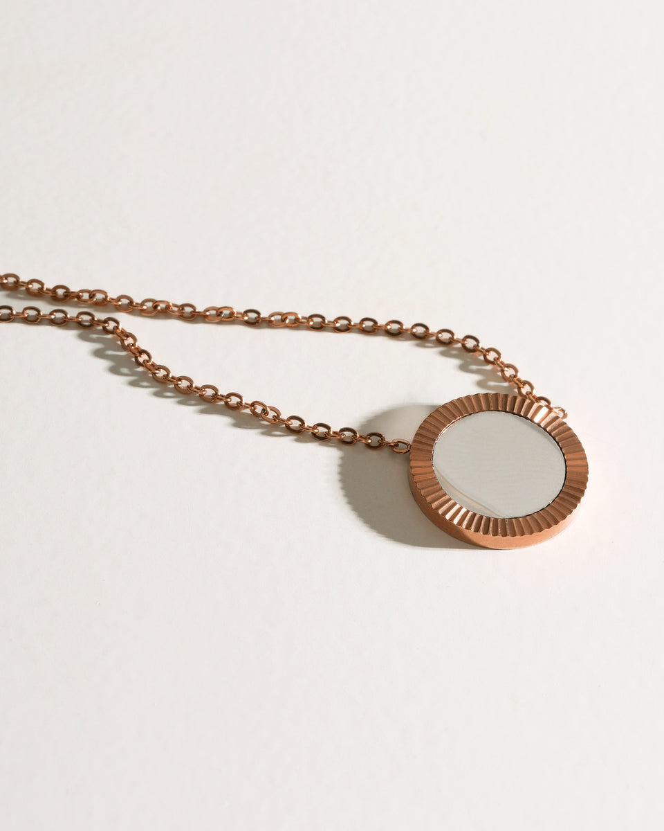 Rose Reflection Pendant Necklace
