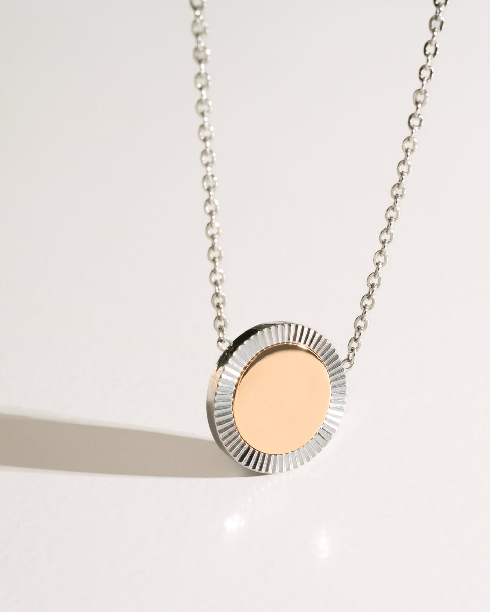Silver Reflection Pendant Necklace