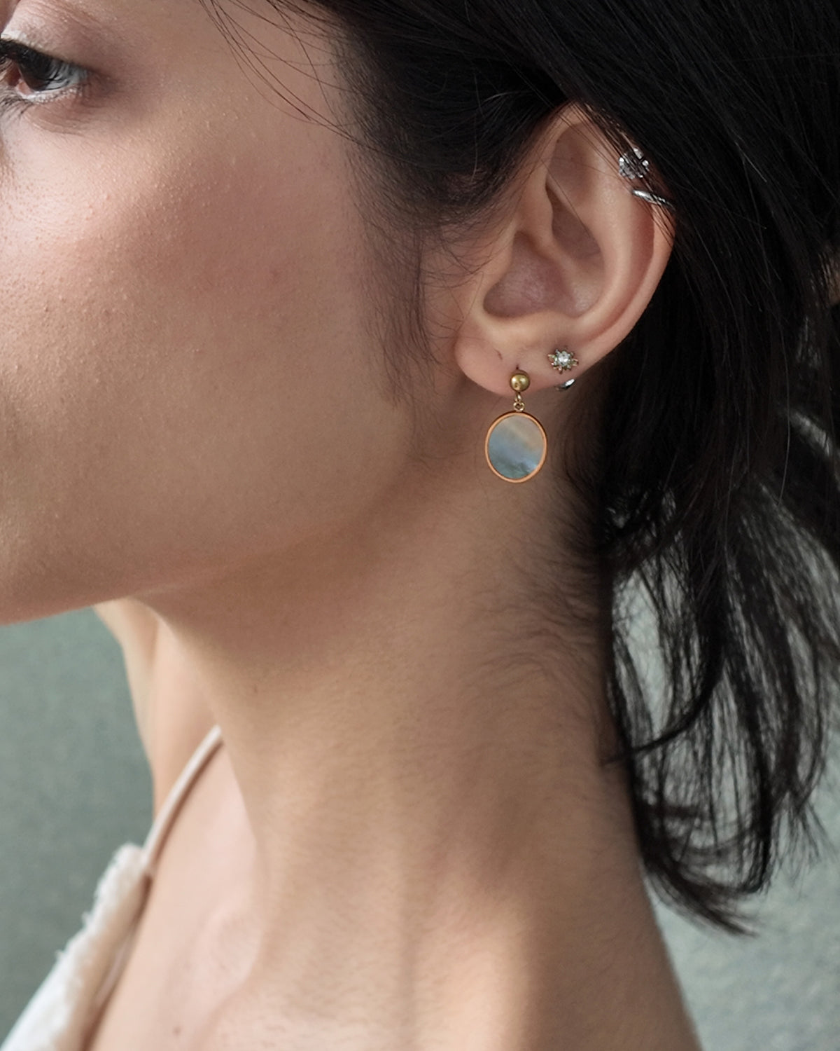Mist Tide Stud Earrings
